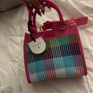 Kate Spade Pink Satchel with Geometric Design
